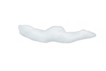 White cloud floating on transparent background, perfect for photo editing and graphic design projects