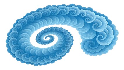 abstract blue spiral
