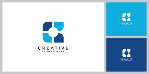 initial letter C logo design template.