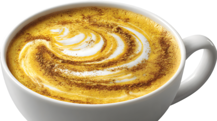 Healthy Anti-Inflammatory Turmeric Drink on White Background