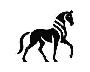 Fototapeta premium Striking Stallion Silhouette A Noble Equine Design