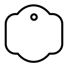 Tag outline icon. 