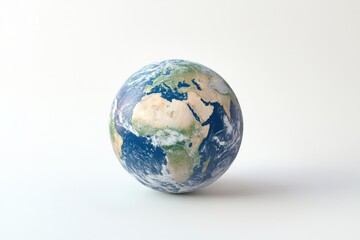 Fototapeta premium The Blue Planet: A vivid depiction of the Earth, showcasing the intricate details of continents and oceans.