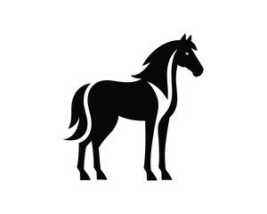 Majestic Equine Silhouette A Stunning Vector Illustration