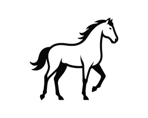 Elegant Horse Silhouette Design for Equine Branding