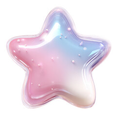 Fototapeta premium Soft Pastel Star with Gradient Colors in Pink and Blue for Dreamy and Whimsical Designs