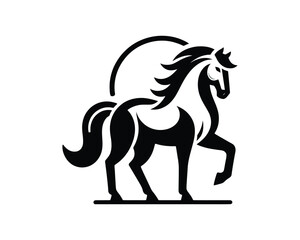 Majestic Stallion Emblem A Bold and Elegant Design