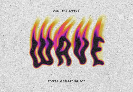 Wave Fire Text Effect