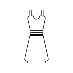 Clothing dress line icon