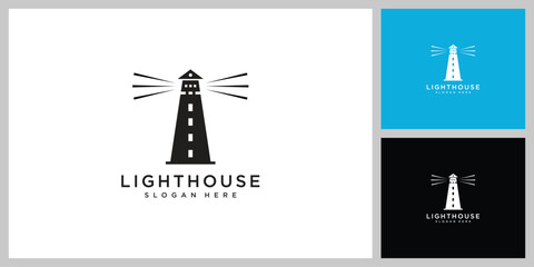 A timeless lighthouse design logo representing guidance, stability, and navigation, perfect for coastal businesses, maritime branding, and nautical-themed projects.