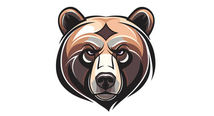 Illustration of a Fierce Bear Head, Wildlife Art, Graphic Design, Creative Environment, Close-Up Viewpoint, Animal Concept