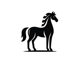 Obraz premium Bold Elegant Horse Silhouette Vector Illustration for Branding