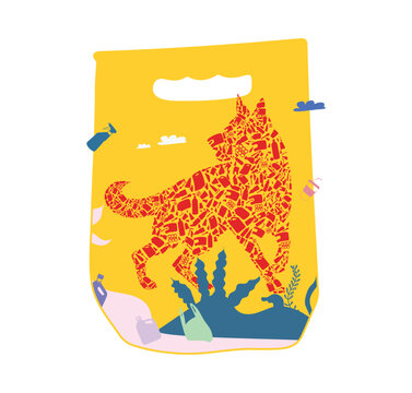 German Shepherd Plastic Bag Art Environmentalism amp Dog Lover's Tribute