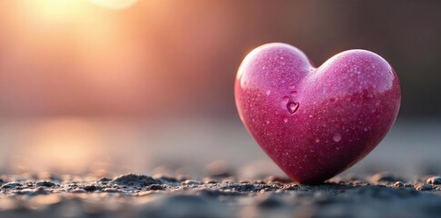 Close up of a serene, tranquil heart-shaped object, representing peace and calm; perfect for meditation, yoga, and wellness themes , healthy, comfort