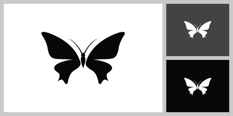 Obraz premium butterfly animal logo design vector