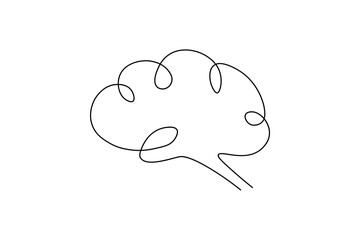  Human Brain continuous one line drawing white background.eps