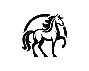 Obraz premium Majestic Stallion Crest A Bold Equestrian Emblem