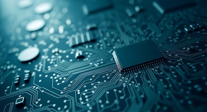 Circuit board technology electronic components microchip motherboard