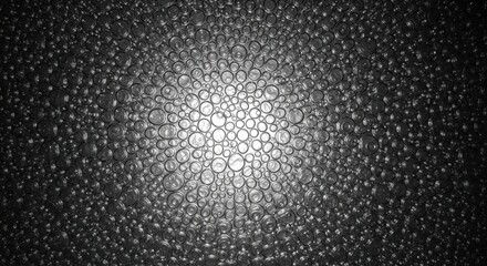 Close Up of Bubble Pattern on Dark Background with Light Center