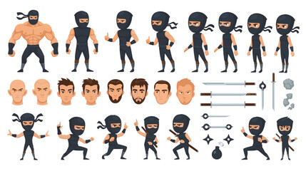Cartoon Ninja Character Design Kit