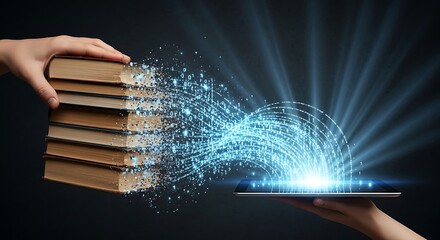 Empowering knowledge transfer bringing books to life on a tablet with digital transformation technology