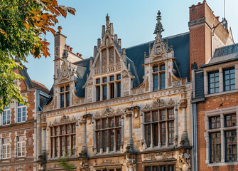 Fototapeta premium Historic building in old city: a blend of medieval and renaissance architecture