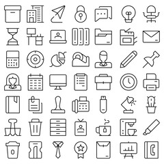 Office Job Work Icon Set. Perfect for user interface, new application
