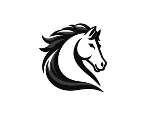 Elegant Horse Head Mascot Vector Illustration