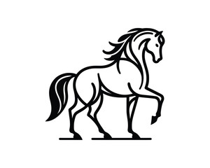 Obraz premium Bold Majestic Horse Stallion Vector Illustration