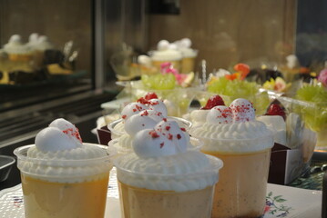 cakes and dessert at bakery