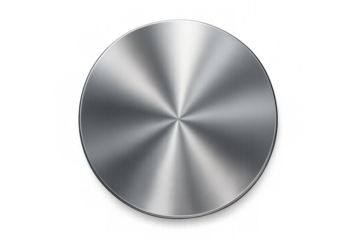 Metallic radial brushed gradient reflecting light, displaying contemporary technological surface texture
