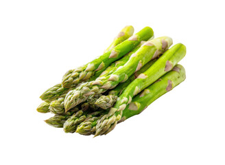 Fresh green asparagus stalks with buds image, Isolated, Png Transparent Background