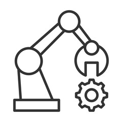 Automation Icon Outline Style. Vector Illustration Design