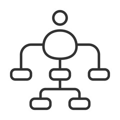 Obraz premium Organization Icon Outline Style. Vector Illustration Design