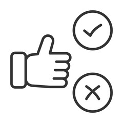 Obraz premium Evaluate Icon Outline Style. Vector Illustration Design