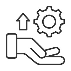 Development Icon Outline Style. Vector Illustration Design