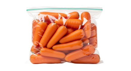 Bag of Fresh Baby Carrots Healthy Vegetables Produce Packaging