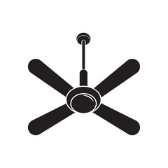 ceiling fan flat icon vector
