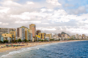 Naklejka premium view of the Leblon Beach in Rio de Janeiro - Brazil 