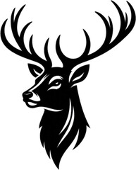 deer head vector image with transparent background