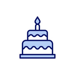 Cake icon vector. Cake sign and symbol. Birthday cake icon
