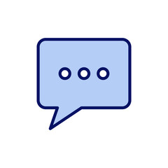 Chat icon vector. speech bubble sign and symbol. comment icon. message