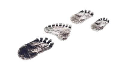 foot print on white background