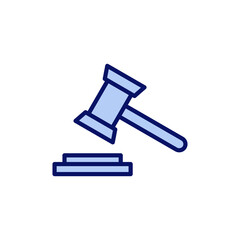 Gavel icon vector. judge gavel sign and symbol. law icon. auction hammer