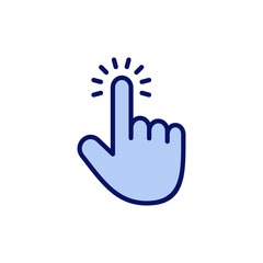 Hand cursor icon vector. cursor sign and symbol. hand cursor icon clik