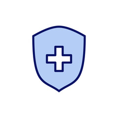 Health insurance icon vector. Insurance health document sign and symbol