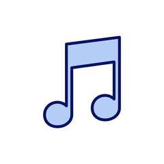 Music icon vector. note music sign and symbol