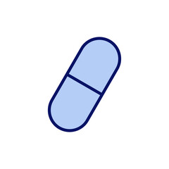 Pills icon vector. capsule icon. Drug sign and symbol