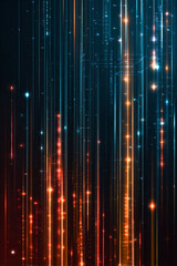 Professional dark-themed background featuring glowing lines and abstract digital background