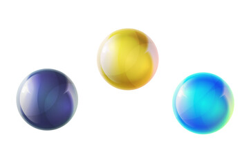 Crystal marble ball sphere in vector. Game glossy orb